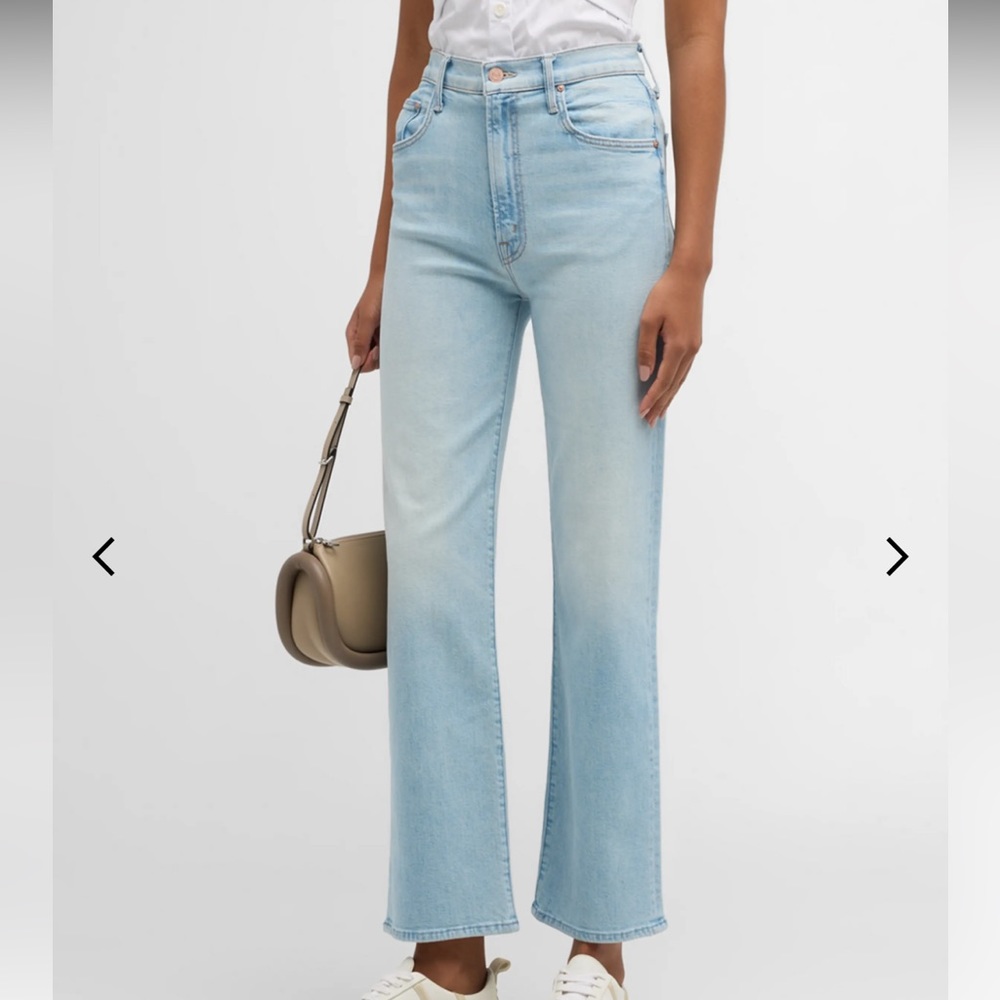 MOTHER Light Blue Ankle & Cropped Jeans